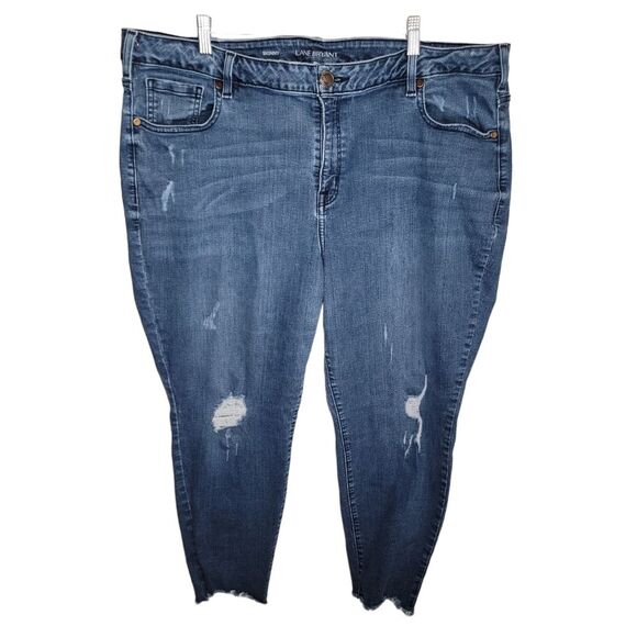Lane Bryant skinny ripped denim jeans size 24 Regular - Picture 1 of 6